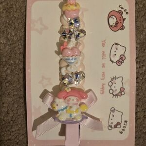 Cute Pink and White Hair Clip